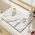 Marble Elegant White Drain Mat