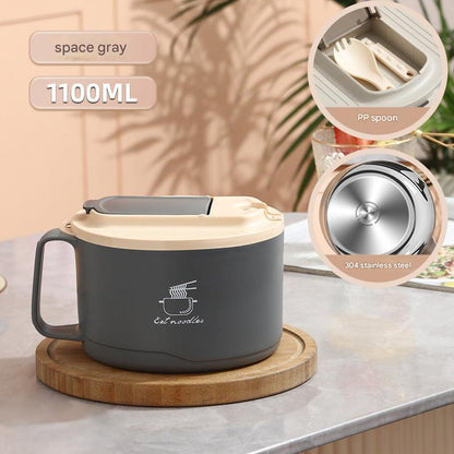 Portable stainless bowl on a kitchen counter