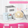 Cute Bunny Lamp (Rechargeable + Bluetooth Speaker + 6 Light Slides + Remote Control + Built-in 8 Music Tracks) (Pack of 1)