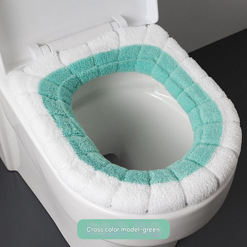 Pink toilet seat cover for winter